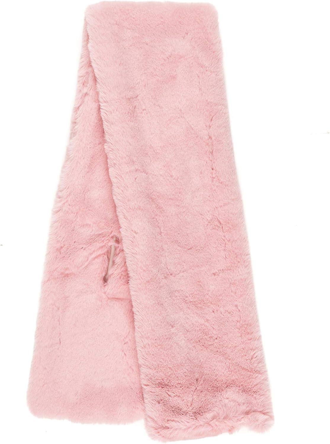 imageFur Collar Scarf for Women Faux Fur Scarves Neck Shrug for Fall Winter Coat DressLugo Collection 4 Pink