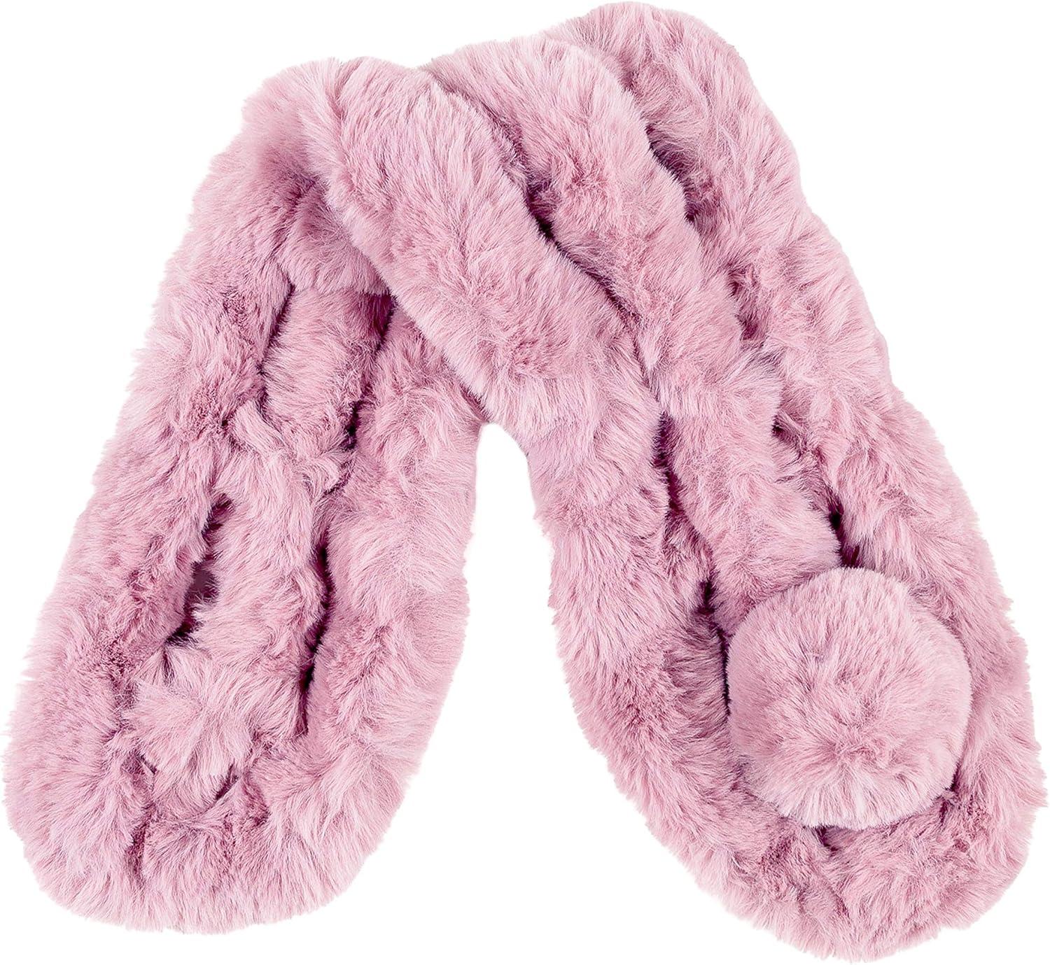 imageFur Collar Scarf for Women Faux Fur Scarves Neck Shrug for Spring Fall Winter Coat DressPontevedra Collection 6  Pink