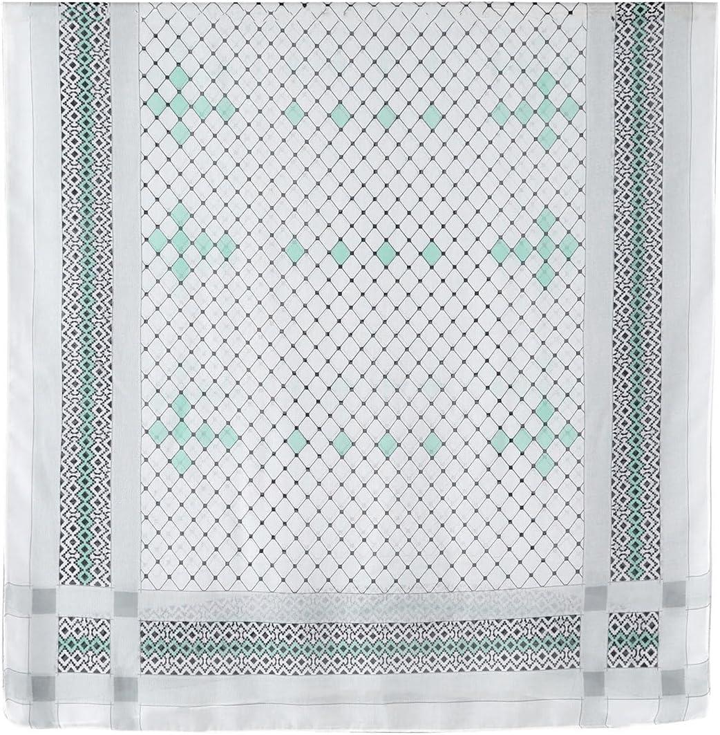 imageMELIFLUOS DESIGNED IN SPAIN Scarf for Women Lightweight Geometric Fashion For Summer Fall Scarves Shawl WrapsMadrid Collection 1  White and Gray Geometric