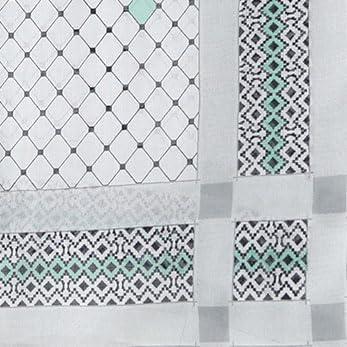 imageMELIFLUOS DESIGNED IN SPAIN Scarf for Women Lightweight Geometric Fashion For Summer Fall Scarves Shawl WrapsMadrid Collection 1  White and Gray Geometric