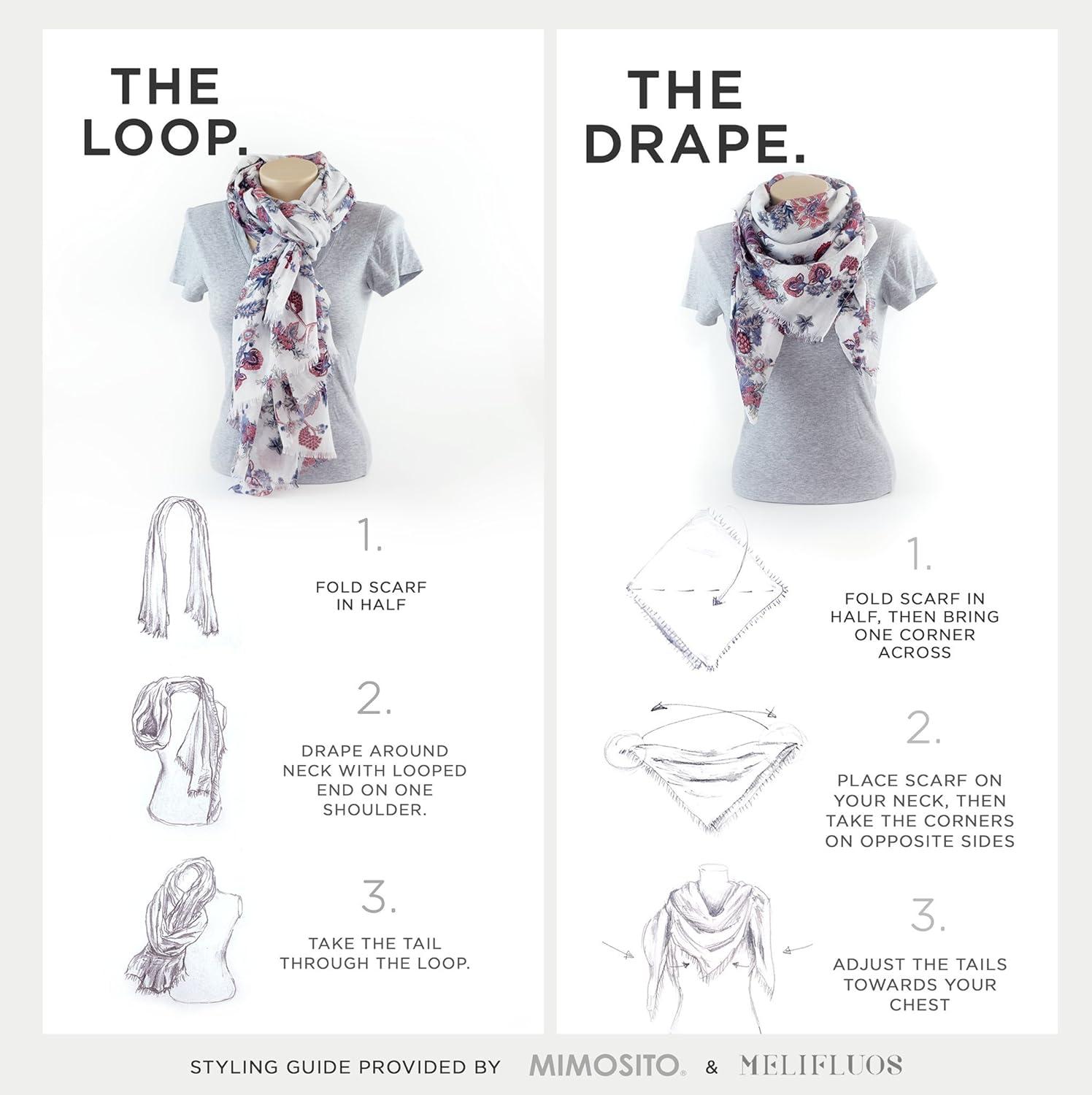 imageMELIFLUOS DESIGNED IN SPAIN Scarf for Women Lightweight Geometric Fashion For Summer Fall Scarves Shawl WrapsMadrid Collection 1  White and Pink Geometric