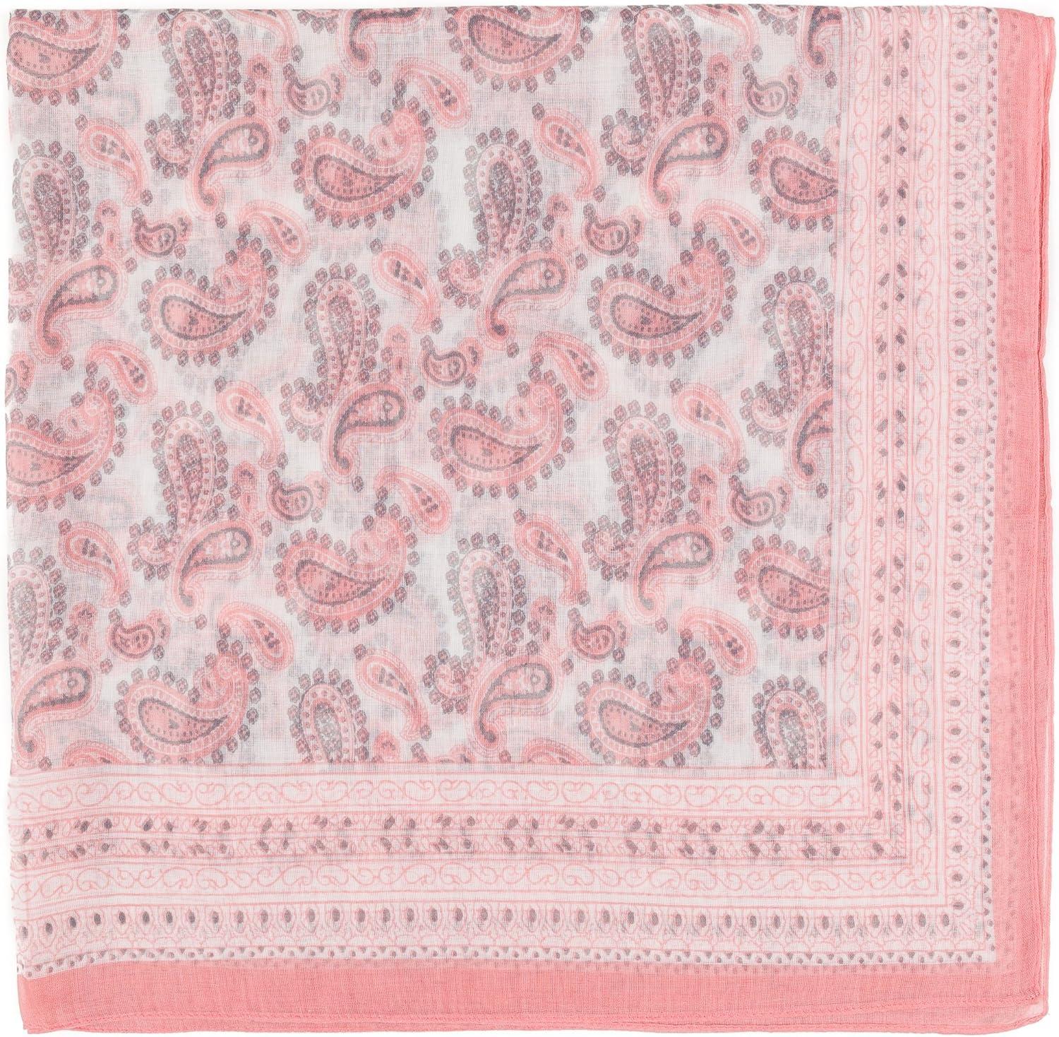 imageMELIFLUOS DESIGNED IN SPAIN Scarf for Women Lightweight Geometric Fashion For Summer Fall Scarves Shawl WrapsMadrid Collection 2  Pink Paisley