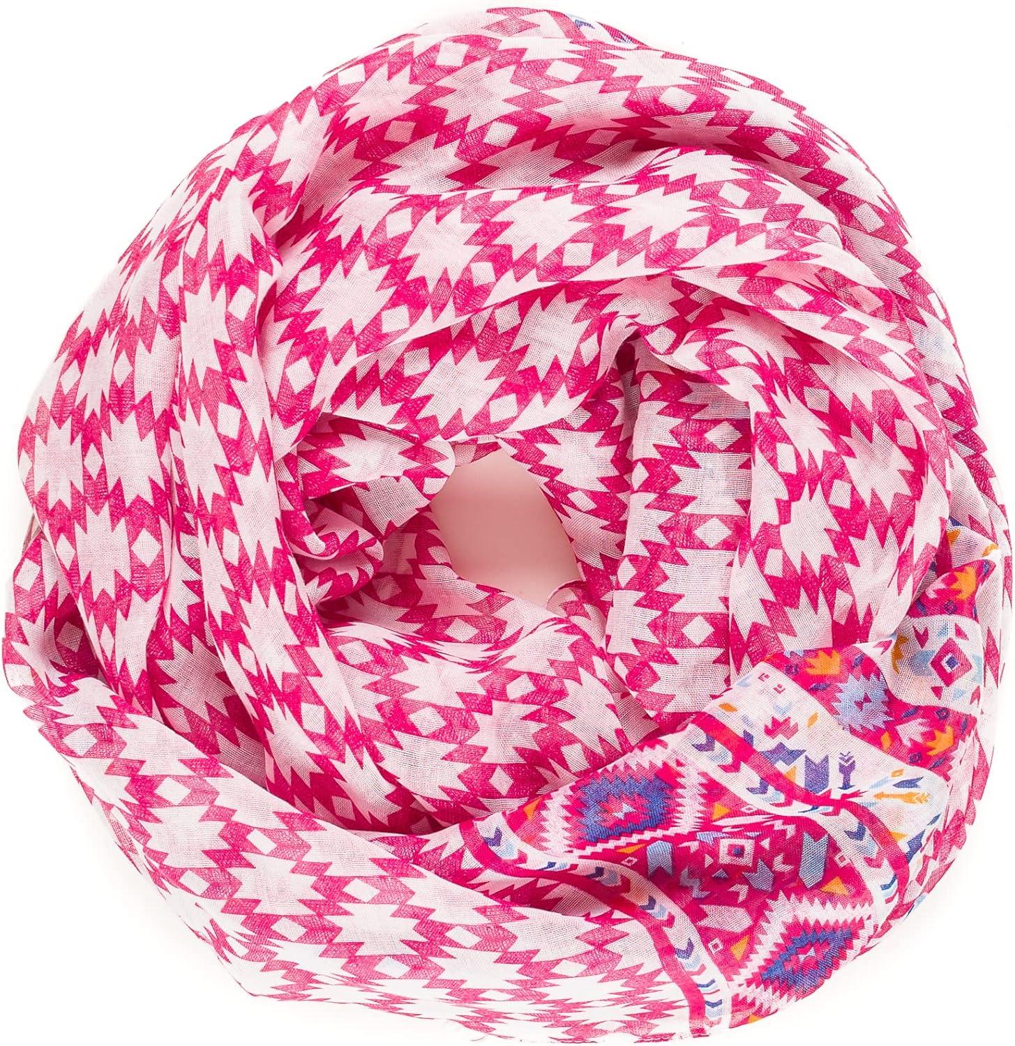 imageMELIFLUOS DESIGNED IN SPAIN Scarf for Women Lightweight Geometric Fashion For Summer Fall Scarves Shawl WrapsMadrid Collection 4  Red Geometric