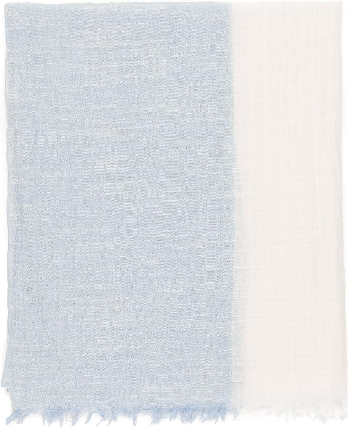 imageMELIFLUOS DESIGNED IN SPAIN Scarf for Women Lightweight Geometric Fashion For Summer Fall Scarves Shawl WrapsMadrid Collections 10  Blue and Off White