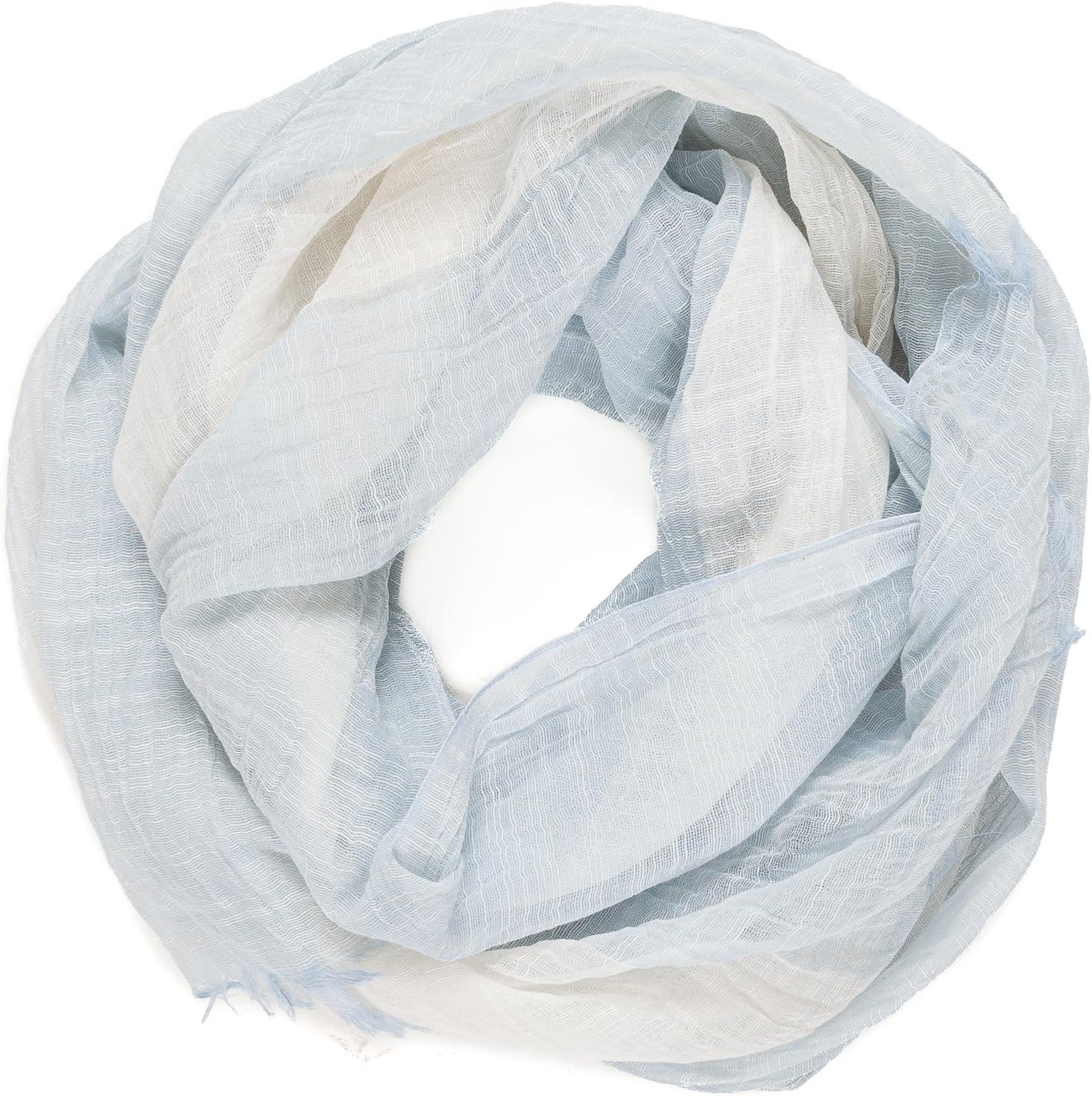 imageMELIFLUOS DESIGNED IN SPAIN Scarf for Women Lightweight Geometric Fashion For Summer Fall Scarves Shawl WrapsMadrid Collections 10  Blue and Off White