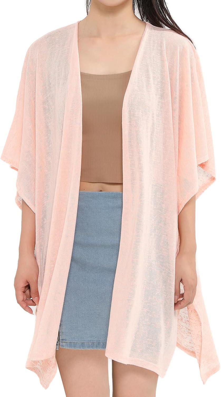 imageMELIFLUOS DESIGNED IN SPAIN Womens Beach Cover Up Swimsuit Kimono Pareo Sarong Beach Wear Dress for SummerMarbella Collection 1  Solid Pink