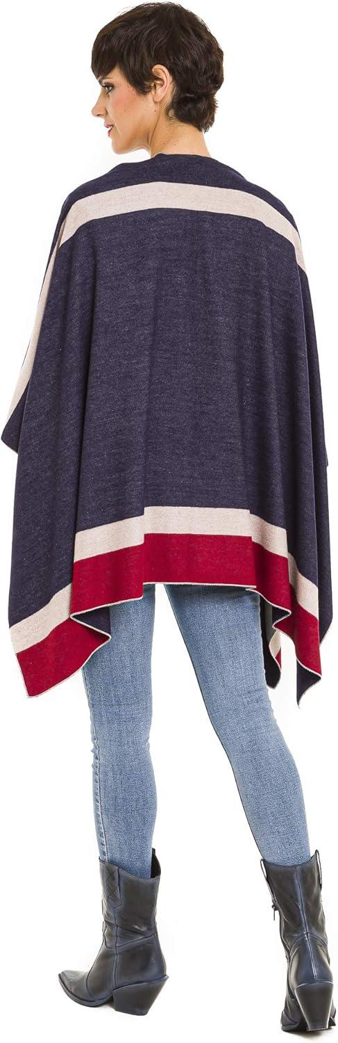 imageWomens Shawl Wrap Poncho Ruana Cape Cardigan Sweater Open Front for Travel Flight CruisesSpecial Edition  Us Color