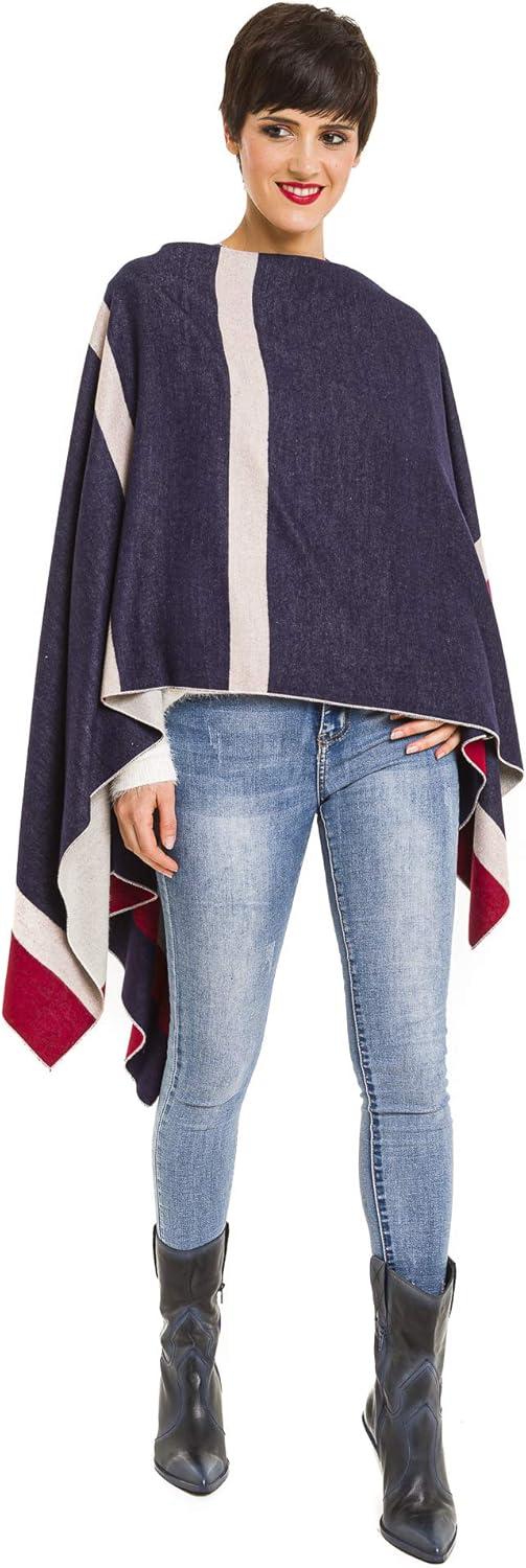 imageWomens Shawl Wrap Poncho Ruana Cape Cardigan Sweater Open Front for Travel Flight CruisesSpecial Edition  Us Color