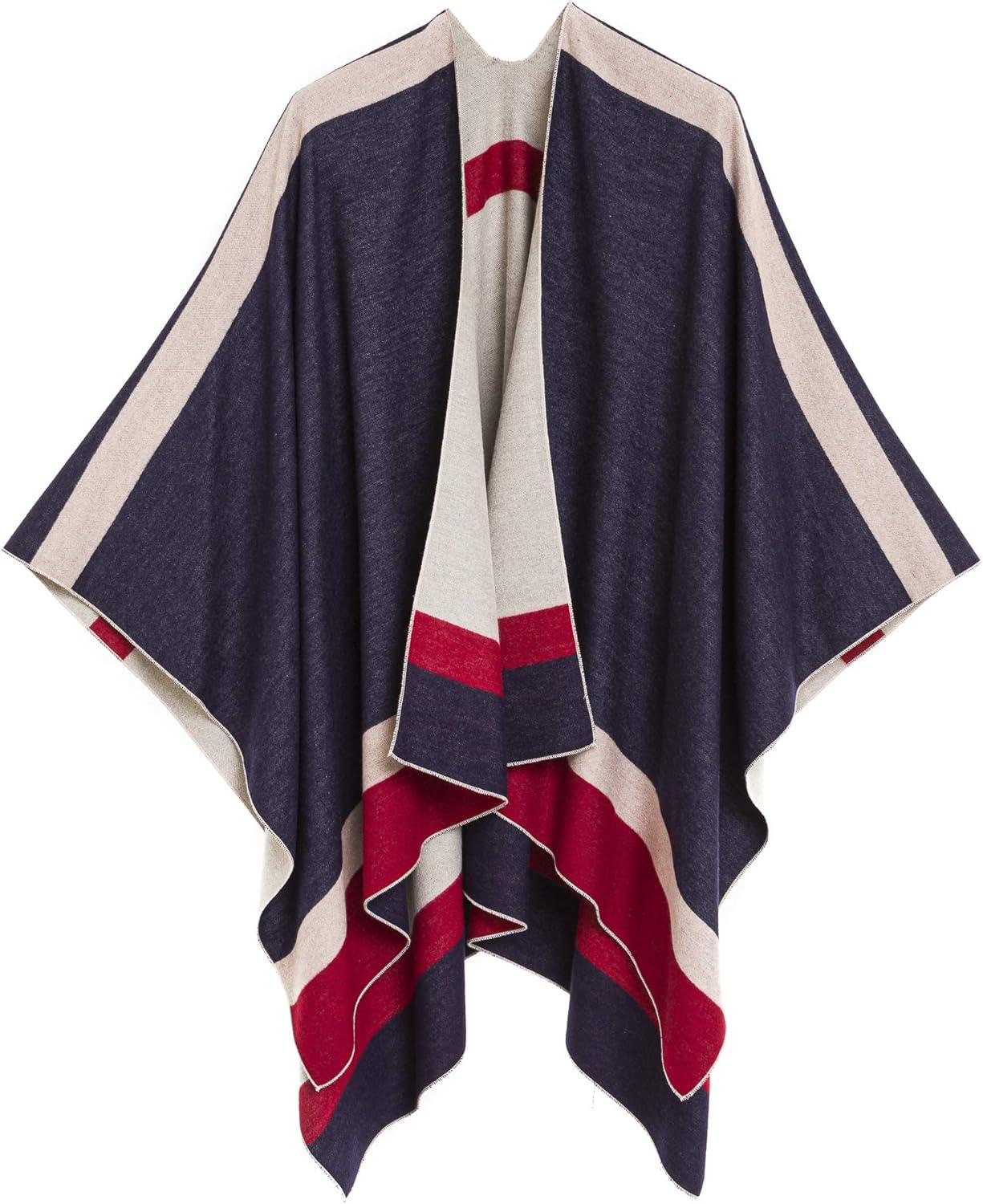 imageWomens Shawl Wrap Poncho Ruana Cape Cardigan Sweater Open Front for Travel Flight CruisesSpecial Edition  Us Color