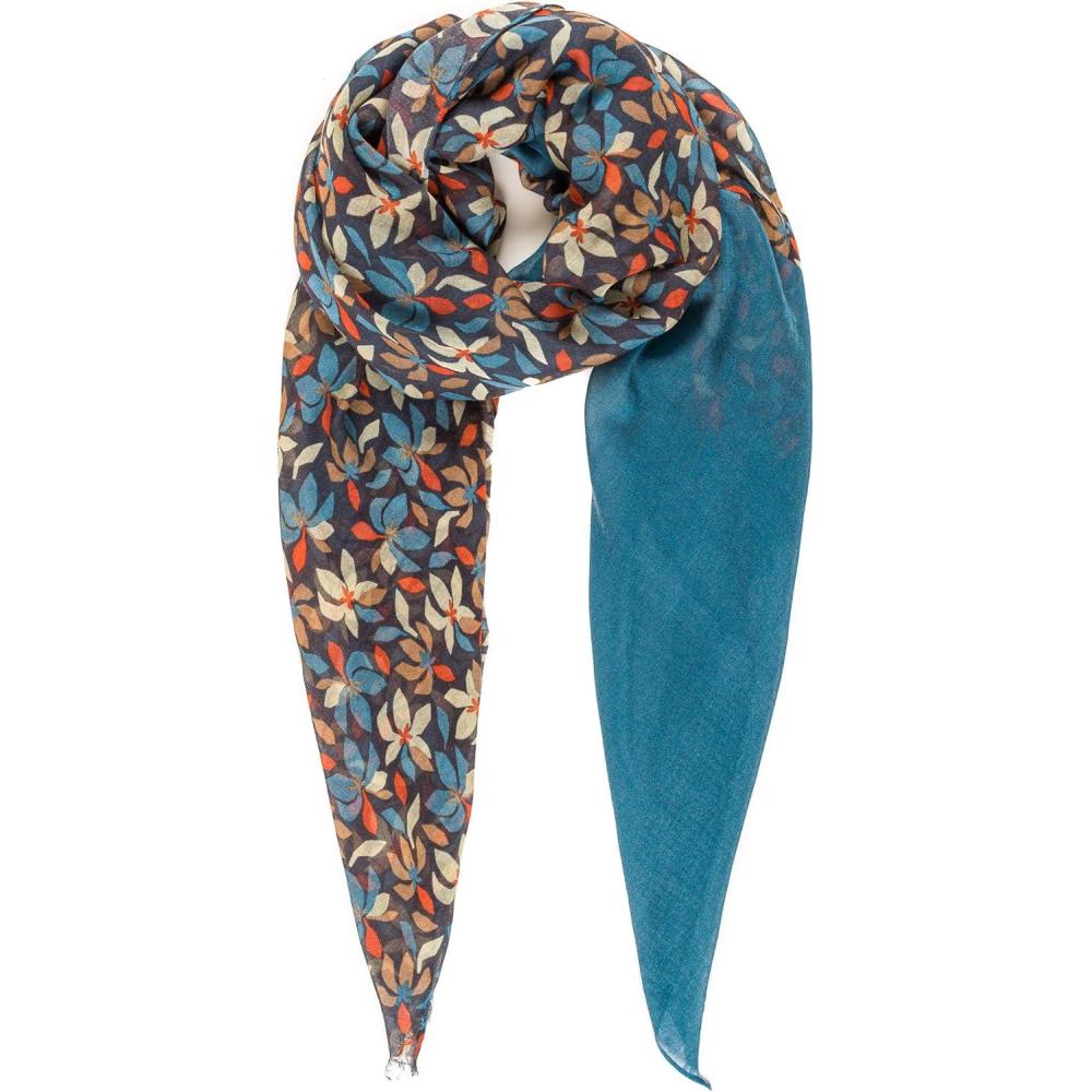 imageMELIFLUOS DESIGNED IN SPAIN Scarf for Women Lightweight Geometric Fashion For Summer Fall Scarves Shawl WrapsMadrid Collection 2  Geometric Design Blue Floral