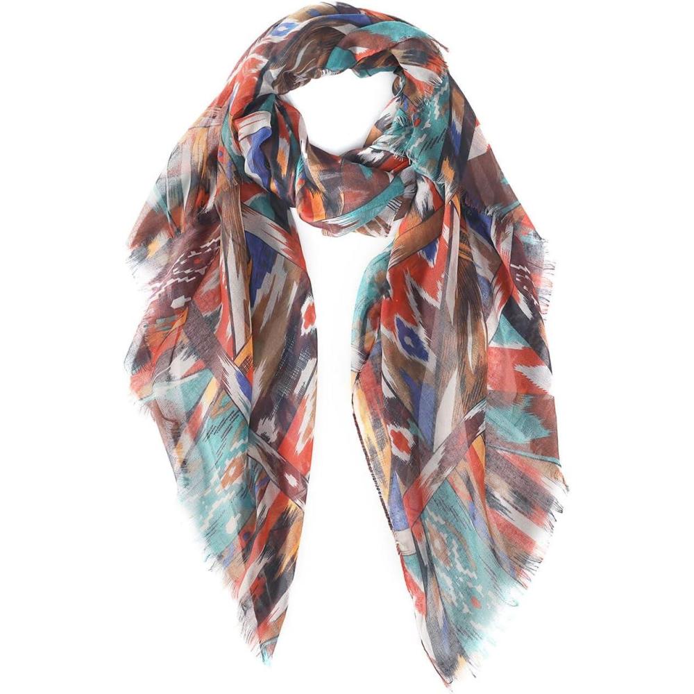 imageMELIFLUOS DESIGNED IN SPAIN Scarf for Women Lightweight Geometric Fashion For Summer Fall Scarves Shawl WrapsMadrid Collections 55  Beige Geometric