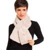 Fur Collar Scarf for Women Faux Fur Scarves Neck Shrug for Fall Winter Coat Dress(Lugo Collection 1 – Beige)