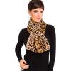 Fur Collar Scarf for Women Faux Fur Scarves Neck Shrug for Fall Winter Coat Dress(Lugo Collection 6 – Leopard)