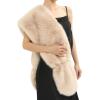 Fur Collar Scarf for Women Faux Fur Scarves Neck Shrug for Fall Winter Coat Dress(Palencia Collection 3 – Beige)