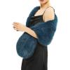 Fur Collar Scarf for Women Faux Fur Scarves Neck Shrug for Fall Winter Coat Dress(Palencia Collection 5 – Blue)