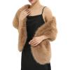 Fur Collar Scarf for Women Faux Fur Scarves Neck Shrug for Fall Winter Coat Dress(Palencia Collection 7 – Camel)