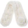 Fur Collar Scarf for Women Faux Fur Scarves Neck Shrug for Spring Fall Winter Coat Dress(Pontevedra Collection 1 – Off White)