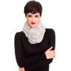 Fur Collar Scarf for Women Faux Fur Scarves Neck Shrug for Spring Fall Winter Coat Dress(Pontevedra Collection 3 – Light Gray)