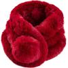 Fur Collar Scarf for Women Faux Fur Scarves Neck Shrug for Spring Fall Winter Coat Dress(Pontevedra Collection 7 – Wine)