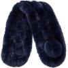 Fur Collar Scarf for Women Faux Fur Scarves Neck Shrug for Spring Fall Winter Coat Dress(Pontevedra Collection 8 – Navy)