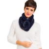 Fur Collar Scarf for Women Faux Fur Scarves Neck Shrug for Spring Fall Winter Coat Dress(Pontevedra Collection 8 – Navy)