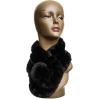 Fur Collar Scarf for Women Faux Fur Scarves Neck Shrug for Spring Fall Winter Coat Dress(Pontevedra Collection 9 – Black)