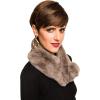 Fur Collar Scarf for Women Faux Fur Scarves Neck Shrug for Spring Fall Winter Coat Dress(Pontevedra Collections 12 – Ash Gray)
