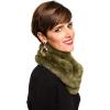 Fur Collar Scarf for Women Faux Fur Scarves Neck Shrug for Spring Fall Winter Coat Dress(Pontevedra Collections 13 – Dark Green)