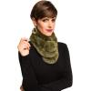 Fur Collar Scarf for Women Faux Fur Scarves Neck Shrug for Spring Fall Winter Coat Dress(Pontevedra Collections 13 – Dark Green)