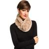 Fur Collar Scarf for Women Faux Fur Scarves Neck Shrug for Spring Fall Winter Coat Dress(Pontevedra Collections 15 – Beige)