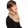 Fur Collar Scarf for Women Faux Fur Scarves Neck Shrug for Spring Fall Winter Coat Dress(Pontevedra Collections 15 – Beige)