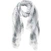MELIFLUOS DESIGNED IN SPAIN Scarf for Women Lightweight Geometric Fashion For Summer Fall Scarves Shawl Wraps(Madrid Collection 1 – White and Gray Geometric)