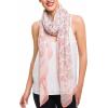 MELIFLUOS DESIGNED IN SPAIN Scarf for Women Lightweight Geometric Fashion For Summer Fall Scarves Shawl Wraps(Madrid Collection 2 – Pink Paisley)