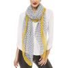 MELIFLUOS DESIGNED IN SPAIN Scarf for Women Lightweight Geometric Fashion For Summer Fall Scarves Shawl Wraps(Madrid Collection 3 – Yellow Polka Dots)