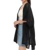 MELIFLUOS DESIGNED IN SPAIN Women’s Beach Cover Up Swimsuit Kimono Pareo Sarong Beach Wear Dress for Summer(Marbella Collection 1 – Solid Black)