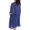 MELIFLUOS DESIGNED IN SPAIN Women’s Beach Cover Up Swimsuit Kimono Pareo Sarong Beach Wear Dress for Summer(Marbella Collection 1 – Solid Blue)