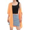 MELIFLUOS DESIGNED IN SPAIN Women’s Beach Cover Up Swimsuit Kimono Pareo Sarong Beach Wear Dress for Summer(Marbella Collection 1 – Solid Orange)