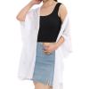 MELIFLUOS DESIGNED IN SPAIN Women’s Beach Cover Up Swimsuit Kimono Pareo Sarong Beach Wear Dress for Summer(Marbella Collection 1 – Solid White)