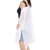 MELIFLUOS DESIGNED IN SPAIN Women’s Beach Cover Up Swimsuit Kimono Pareo Sarong Beach Wear Dress for Summer(Marbella Collection 1 – Solid White)