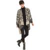 Women’s Shawl Wrap Poncho Ruana Cape Cardigan Sweater Open Front for Travel Flight Cruises(Leopard Design – Beige Gray)