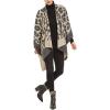 Women’s Shawl Wrap Poncho Ruana Cape Cardigan Sweater Open Front for Travel Flight Cruises(Leopard Design – Beige Gray)