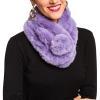 Fur Collar Scarf for Women Faux Fur Scarves Neck Shrug for Spring Fall Winter Coat Dress(Pontevedra Collection 17 – Purple)
