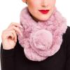 Fur Collar Scarf for Women Faux Fur Scarves Neck Shrug for Spring Fall Winter Coat Dress(Pontevedra Collection 6 – Pink)