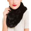 Fur Collar Scarf for Women Faux Fur Scarves Neck Shrug for Spring Fall Winter Coat Dress(Pontevedra Collection 9 – Black)