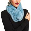 Fur Collar Scarf for Women Faux Fur Scarves Neck Shrug for Spring Fall Winter Coat Dress(Pontevedra Collections 11 – Aqua)