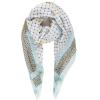 MELIFLUOS DESIGNED IN SPAIN Scarf for Women Lightweight Geometric Fashion For Summer Fall Scarves Shawl Wraps(Madrid Collection 1 – White and Aqua Geometric)