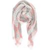 MELIFLUOS DESIGNED IN SPAIN Scarf for Women Lightweight Geometric Fashion For Summer Fall Scarves Shawl Wraps(Madrid Collection 1 – White and Pink Geometric)