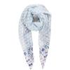 MELIFLUOS DESIGNED IN SPAIN Scarf for Women Lightweight Geometric Fashion For Summer Fall Scarves Shawl Wraps(Madrid Collection 4 – Light Blue Geometric)