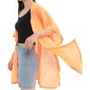 MELIFLUOS DESIGNED IN SPAIN Women’s Beach Cover Up Swimsuit Kimono Pareo Sarong Beach Wear Dress for Summer(Marbella Collection 1 – Solid Orange)