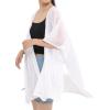MELIFLUOS DESIGNED IN SPAIN Women’s Beach Cover Up Swimsuit Kimono Pareo Sarong Beach Wear Dress for Summer(Marbella Collection 1 – Solid White)